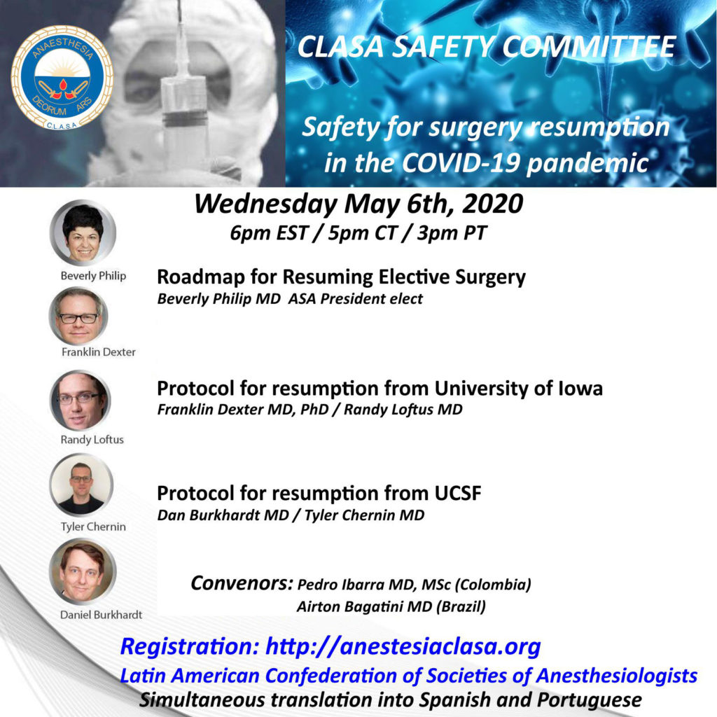 CLASA Webinar: Safety for Surgery Resumption in the COVID-19 Pandemic