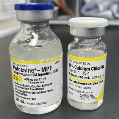 Mepivicaine (Polocaine), Calcium Chloride