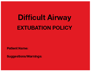 Difficult Airway sticker