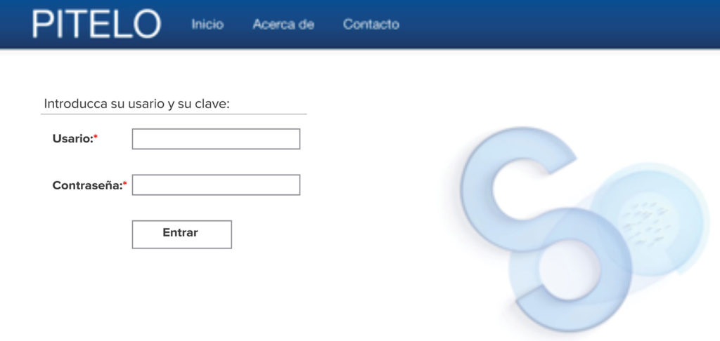 Figure 2: SENSAR’s login to PITELO, its online communication and analysis platform.