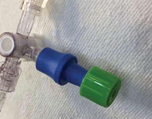 Figure 1: A sterile cap with a closed injection port.