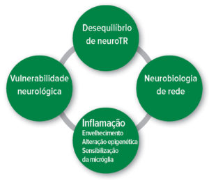 Figura 1: Hipóteses fisiopatológicas do delírio pós-operatório. Desequilíbrio Neurotransmissor.