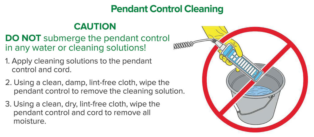 Figure 1: Pendant Control Cleaning.