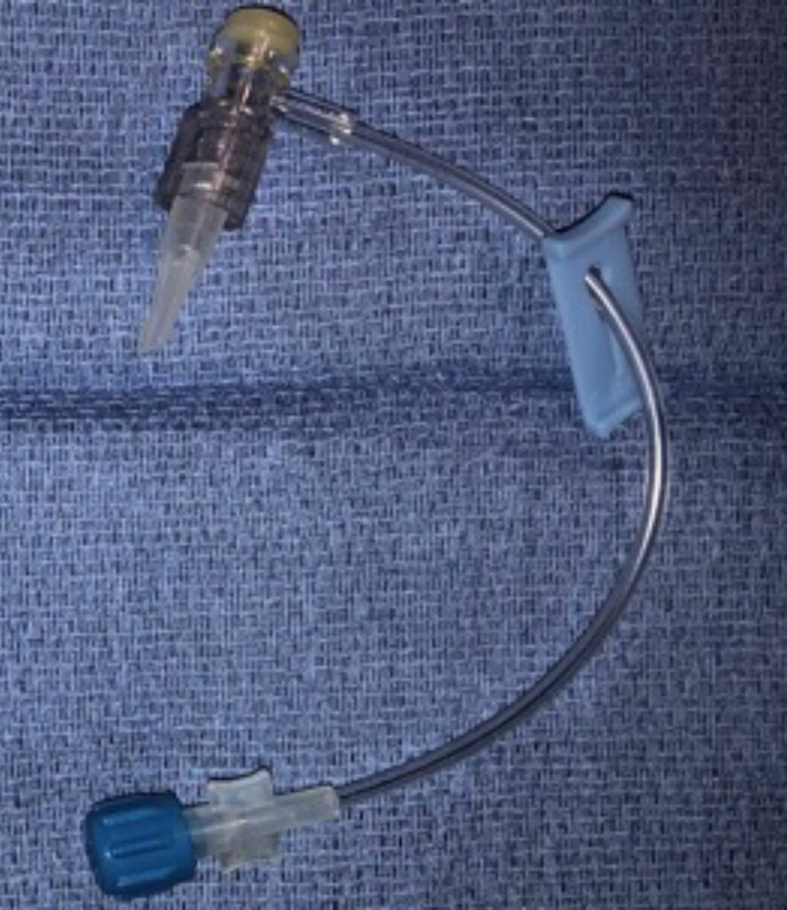 Figure 3: Baxter catheter extension (Ref. 2N2238), which resulted in no air entrainment