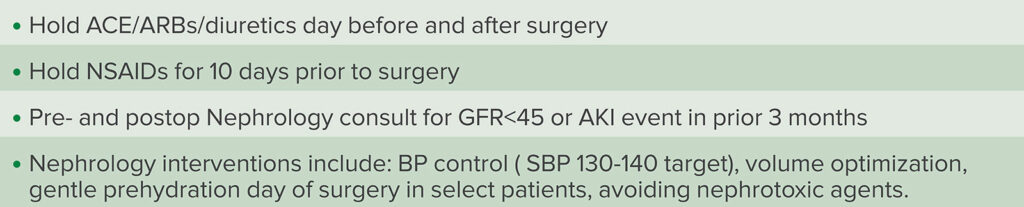 Table 1: Surgical Optimization Center AKI Risk Evaluation