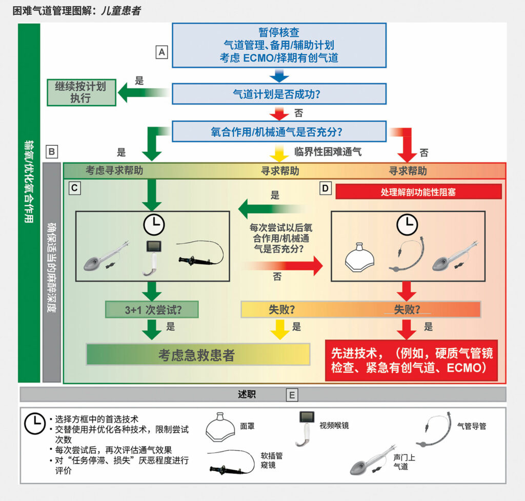 图 2：困难气道管理图解：儿童患者