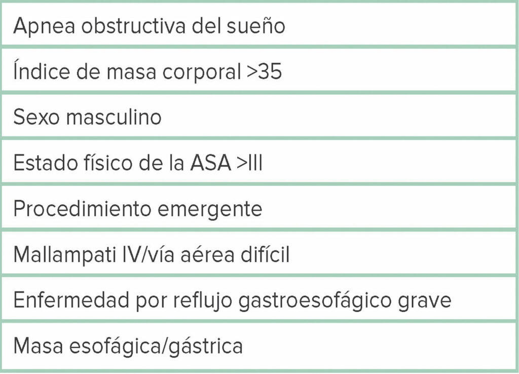 Abreviaturas: ASA, Sociedad Americana de Anestesiólogos; MAC, atención anestésica monitoreada.