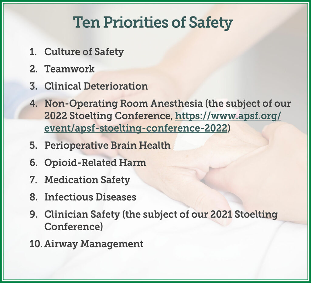 Ten Priorities of Safety