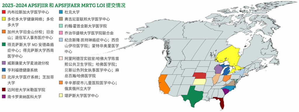 图 1：提交机构的地图。