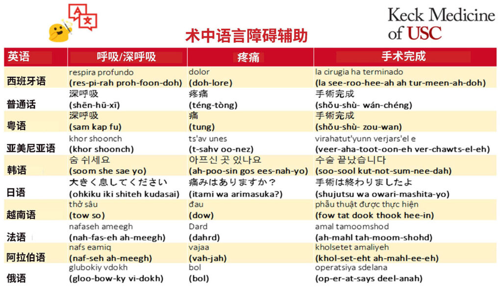 图 4：为南加州大学凯克医学院的所有麻醉人员提供的标记卡。经作者许可使用。