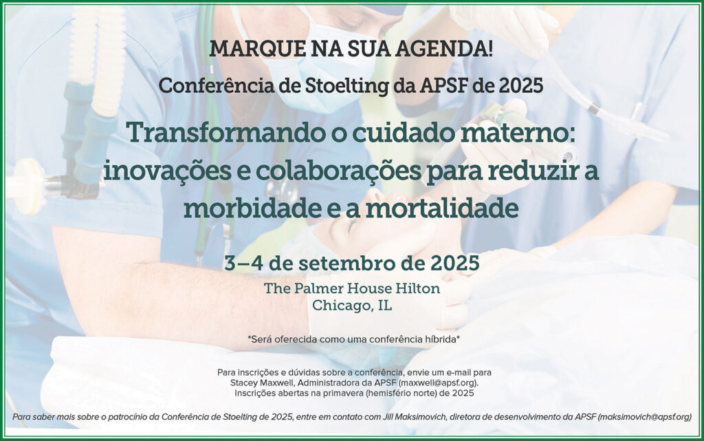 Conferência de Stoelting da APSF de 2025