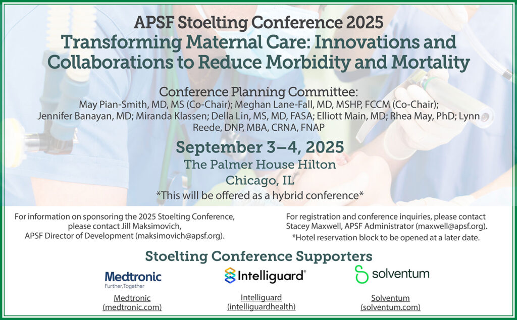 APSF Stoelting Conference 2025