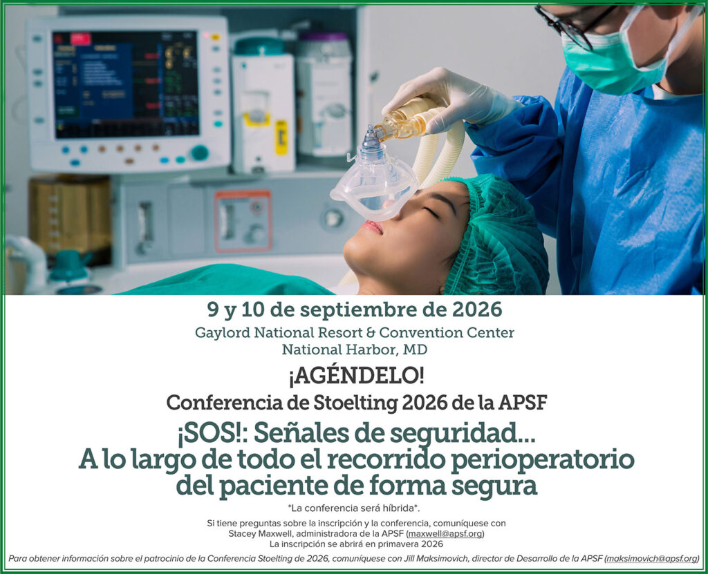 Conferencia de Stoelting 2026 de la APSF
