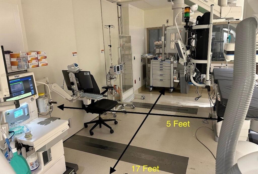 Figure 3. Anesthesiology workspace after the intervention, expanded to 85 square feet.