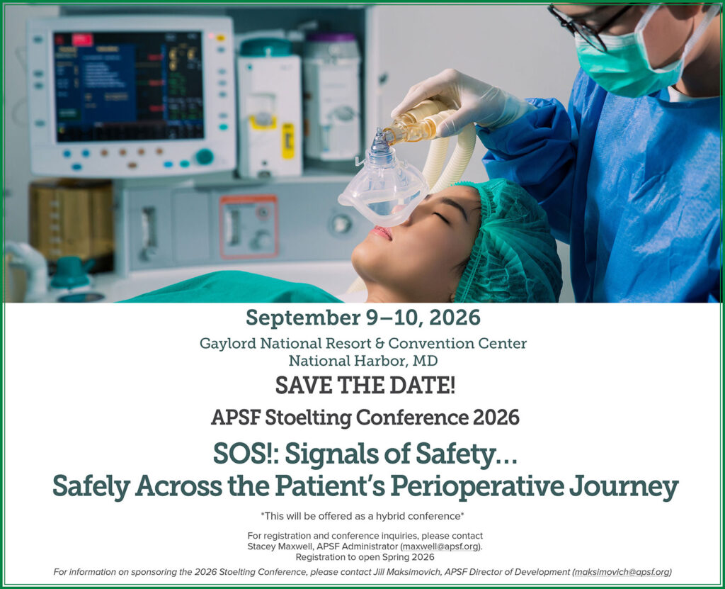 APSF Stoelting Conference 2026