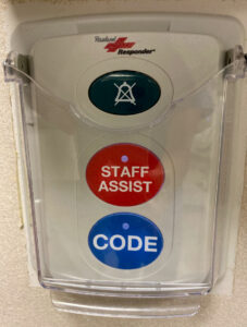 Figure 2. Staff Assist and Code buttons in CT suite.