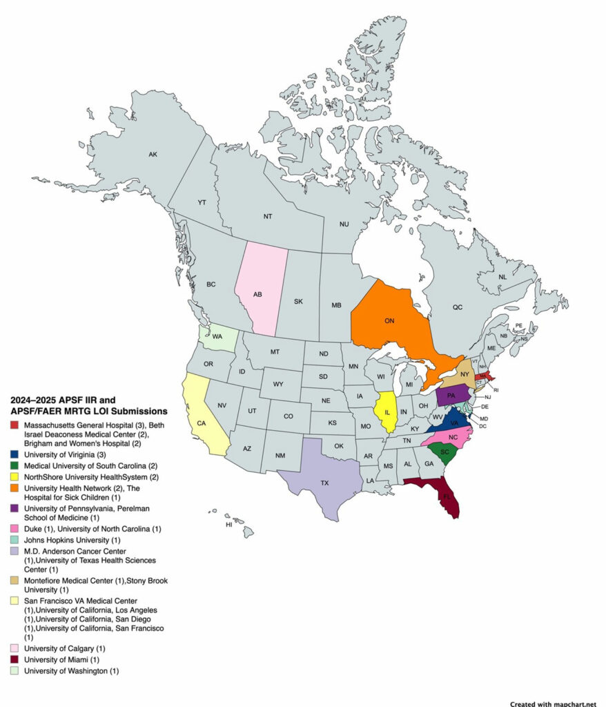 Figure 1. Map of the submitting institutions.